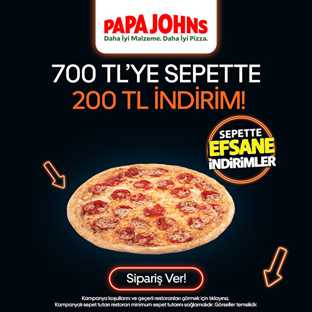 700 TL'ye Sepette 200 TL İndirim