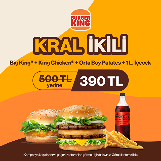 Kral İkili Sepette 390 TL