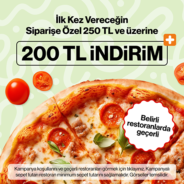 İlk Siparişe Özel 200 TL İndirim