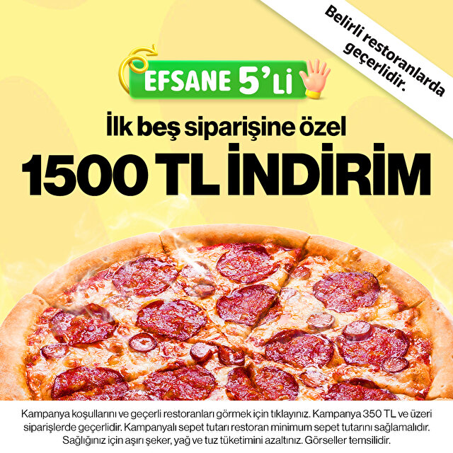 İlk 5 Siparişe Özel 1500 TL İndirim