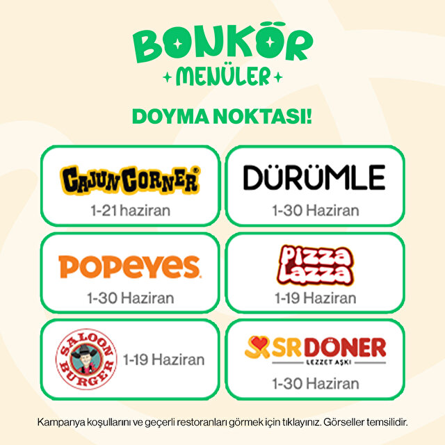 Bonkör Menüler