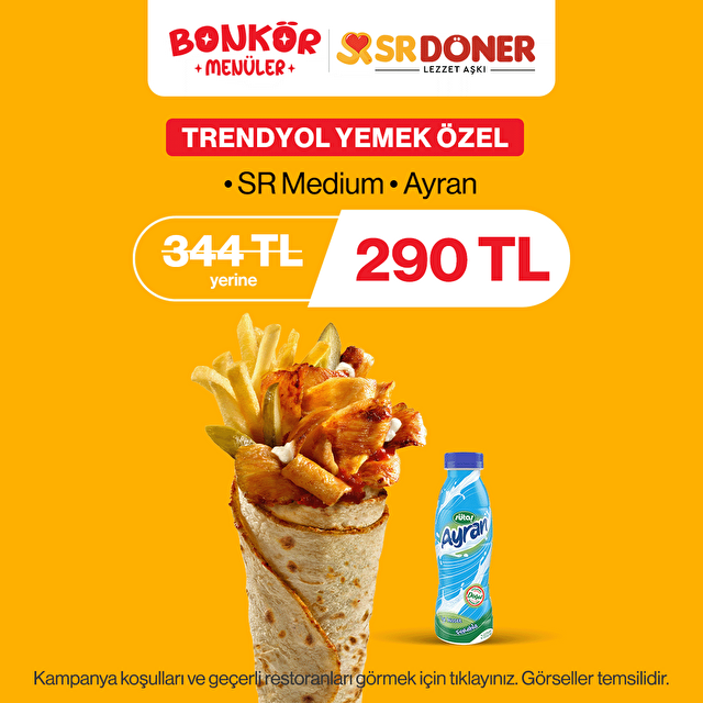 Bonkör Menü Sepette 290 TL