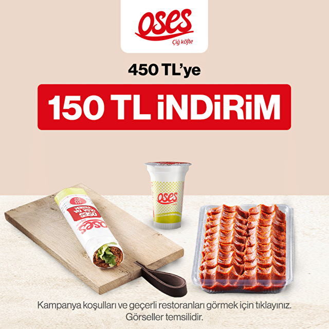 450 TL'ye Sepette 150 TL İndirim