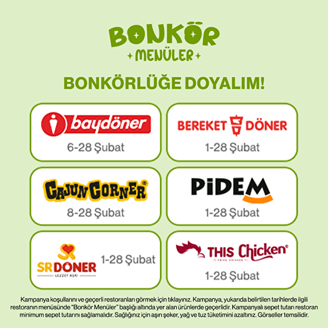 Bonkör Menüler