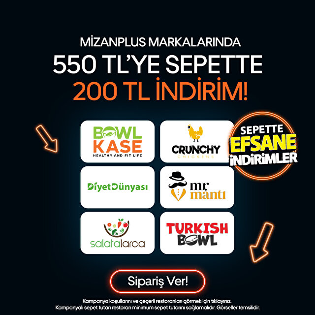 550 TL'ye Sepette 200 TL İndirim