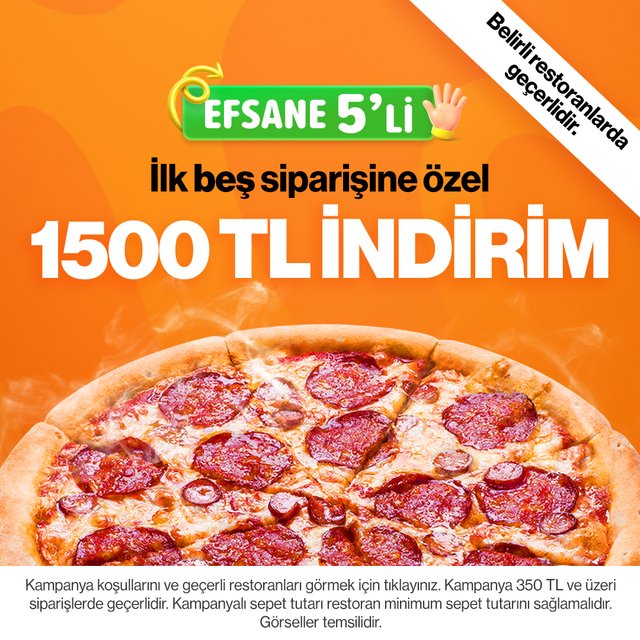 İlk 5 Siparişe Özel 1500 TL İndirim