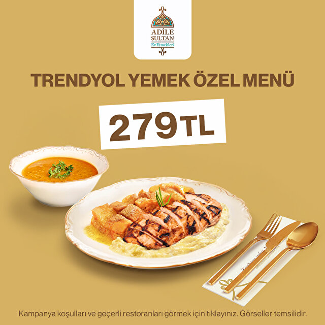 Trendyol Yemek Özel Menü 279 TL !