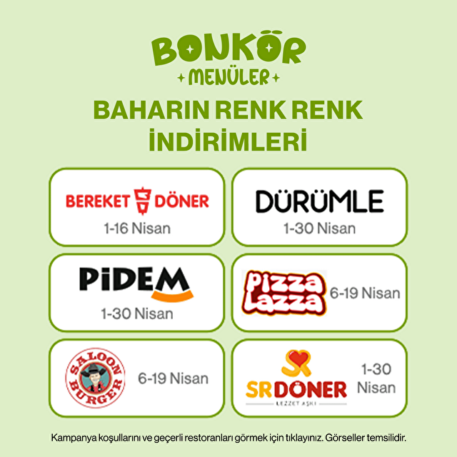 Bonkör Menüler