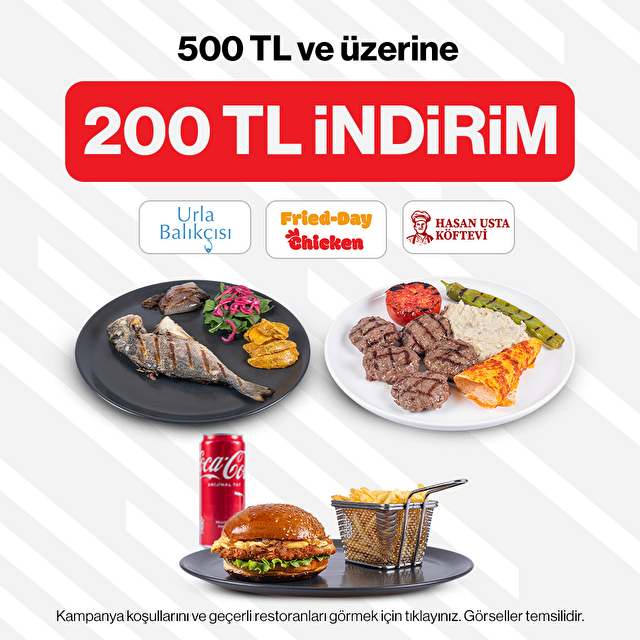 500 TL ve Üzerine 200 TL indirim