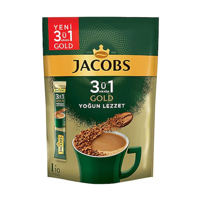 Jacobs 3'ü 1 Arada Gold Yoğun Lezzet 10'lu