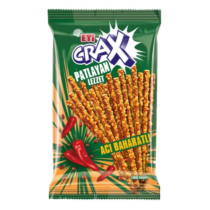 Eti Crax Patlayan Lezzet Acı Baharatlı Çubuk Kraker 50 Gr