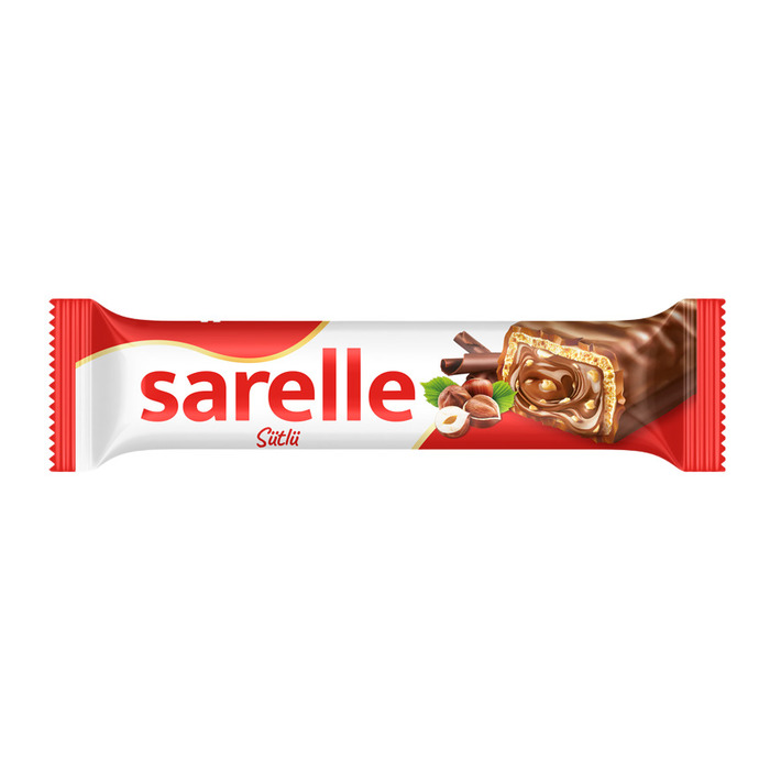 Sarelle Sütlü Çikolata Kaplamalı Fındıklı Gofret 33 Gr