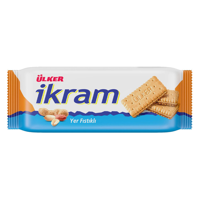 İkram Yer Fıstıklı Sandviç Bisküvi 84 Gr