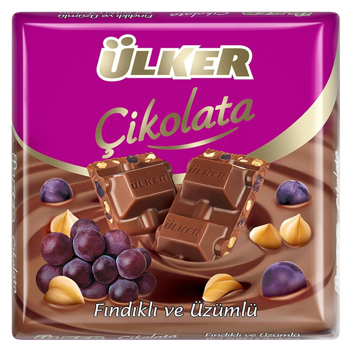 Ülker Fındıklı Ve Üzümlü Kare Çikolata 60 Gr