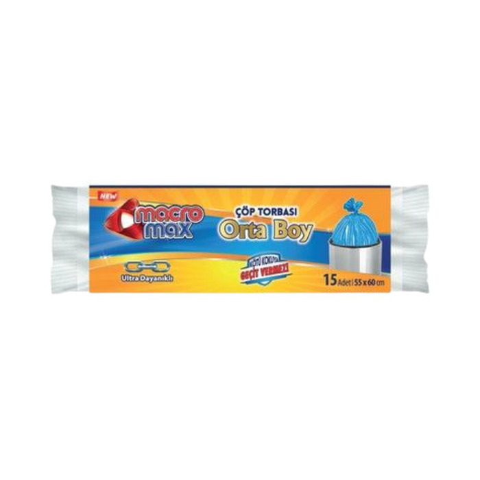 Macromax Çöp Torbası Orta Boy 15'li