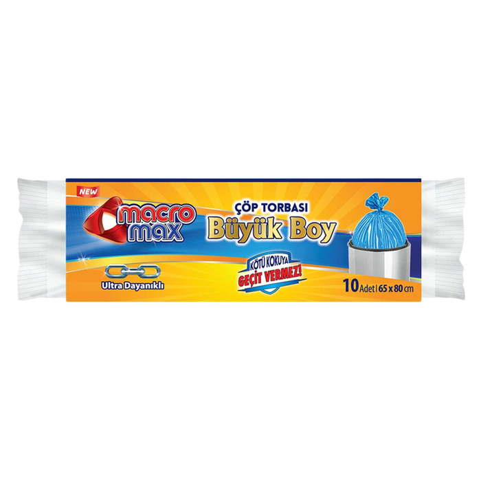 Macromax Büyük Boy Çöp Torbası 10'lu