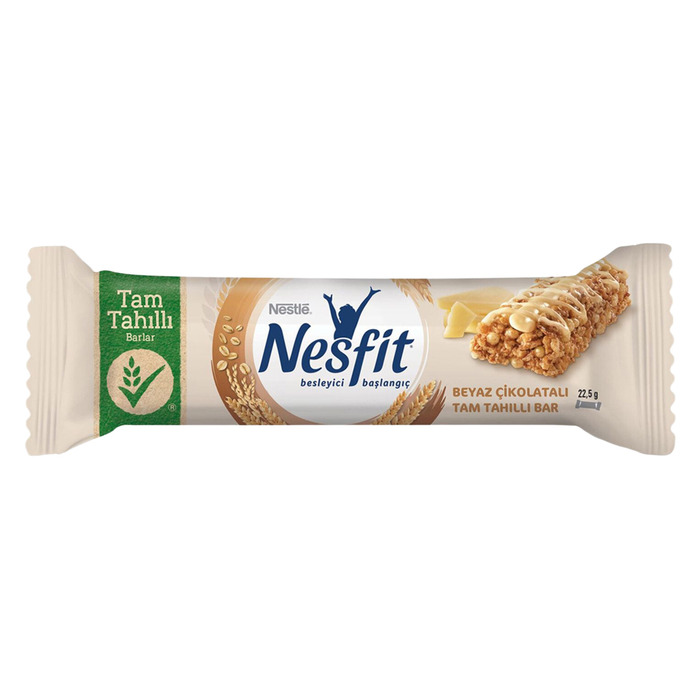 Nesfit Beyaz Çikolatalı Tam Tahıllı Bar 22.5 Gr