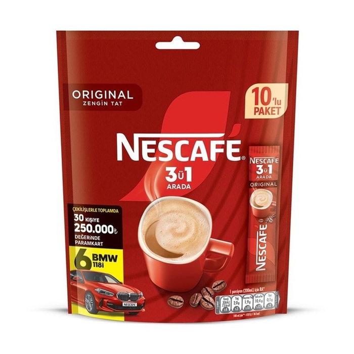 Nescafe 3'ü 1 Arada Original 10'lu