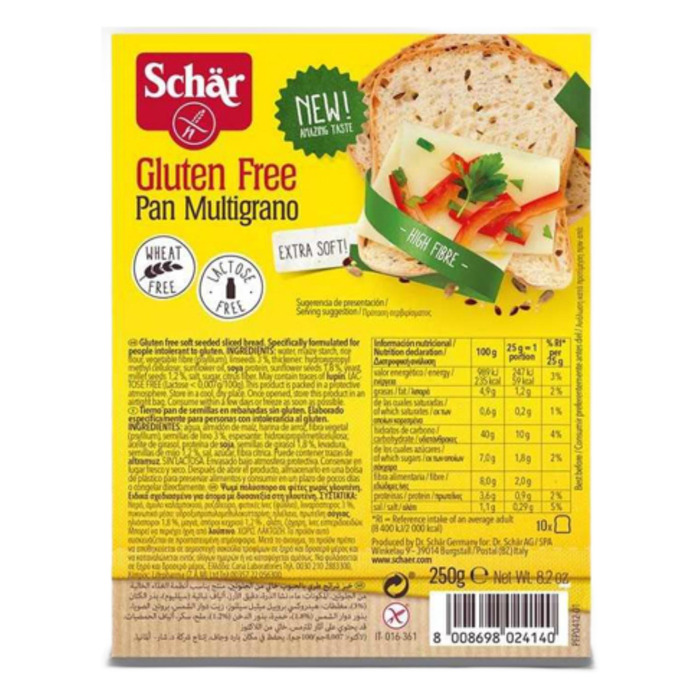 Pan Multigrano Ay Çekir. Glu. Ekmek 250 gr