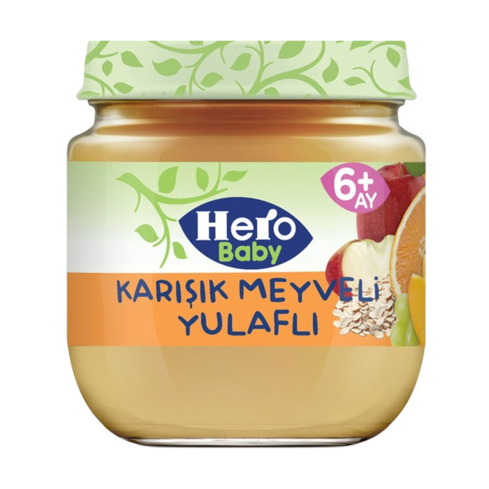 Hero Baby Maması Kavanoz Karışık Meyve Ve Yulaflı 120 Gr