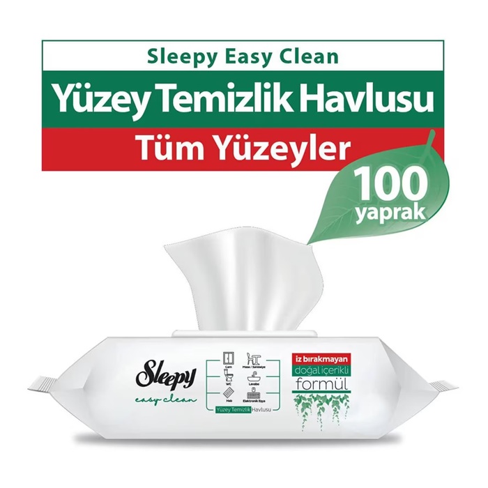 Sleepy Easy Clean Yüzey Temizlik Havlusu 100'lü