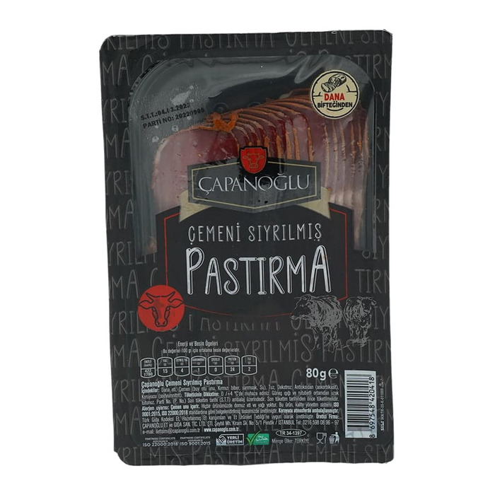 Çapanoğlu Çemeni Sıyrılmış Pastırma 80 gr
