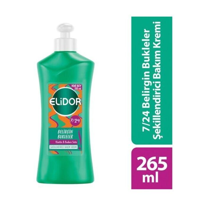 Elidor 7/24 Belirgin Bukleler Elastin & Badem Sütü Şekillendirici Bakım Kremi 265 Ml