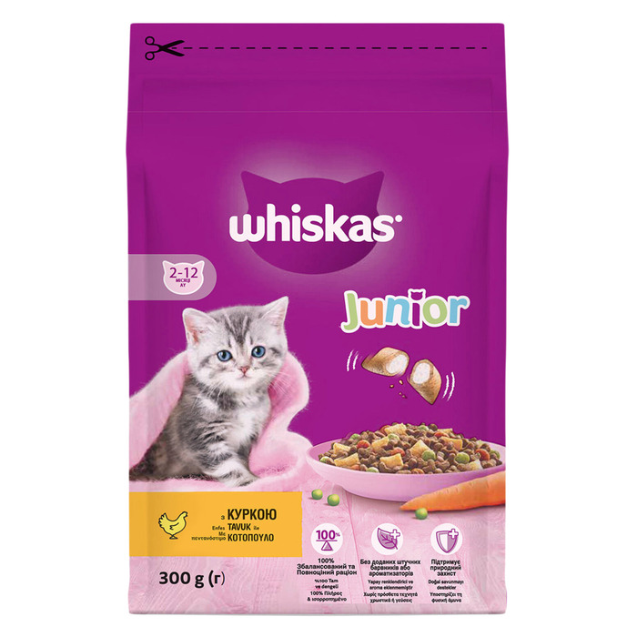Whiskas Junior Tavuklu Yavru Kuru Kedi Maması 300 Gr