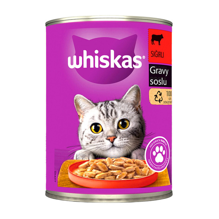 Whiskas Gravy Soslu Sığırlı Yetişkin Kedi Konservesi 400 Gr