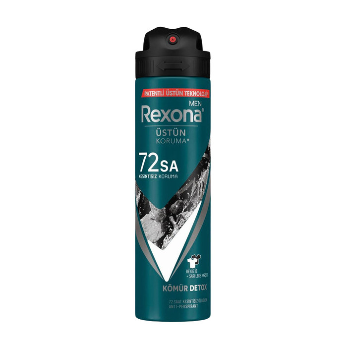Rexona Erkek Sprey Deodorant Kömür Detox 72 Saat Kesintisiz Koruma 150 Ml