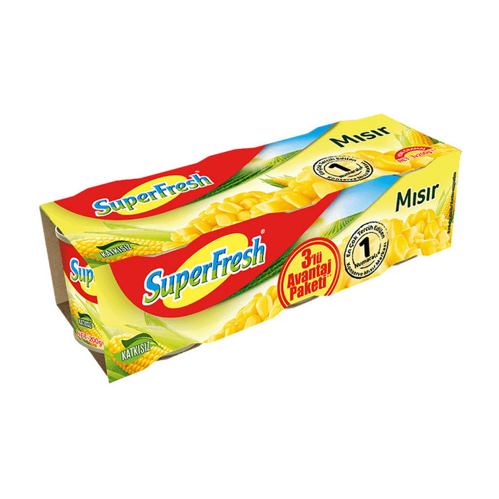 SuperFresh Konserve Süt Mısır 3x200 Gr