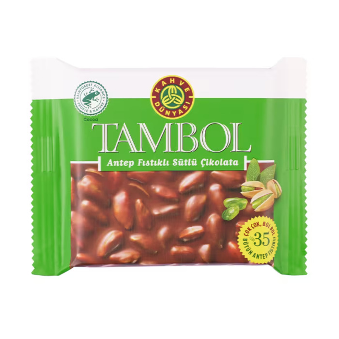 Kahve Dünyası Tambol Antep Fıstıklı Sütlü Çikolata 77 Gr