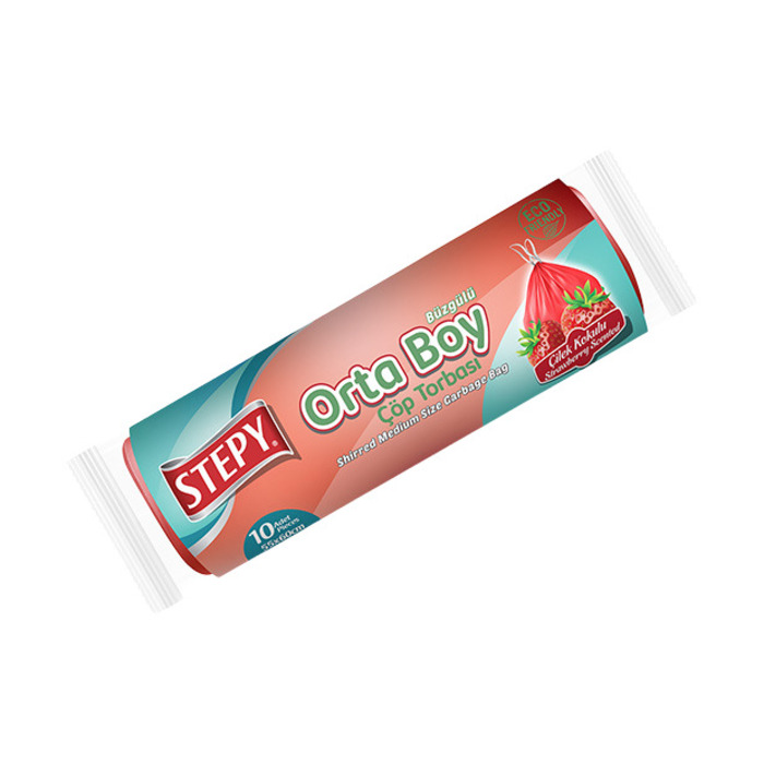 Çöp Torbası Buzgulu Orta Boy Çılek 10'lu
