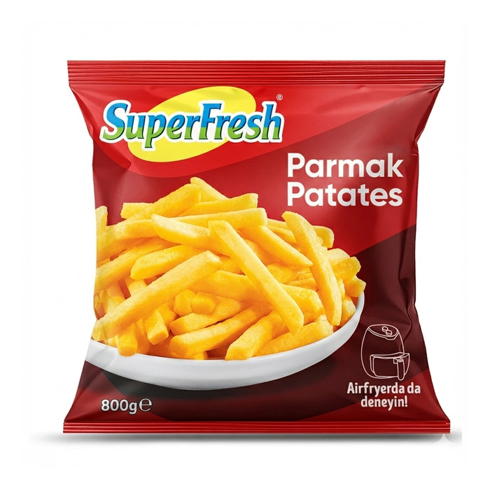 SuperFresh Dondurulmuş Patates 800 Gr