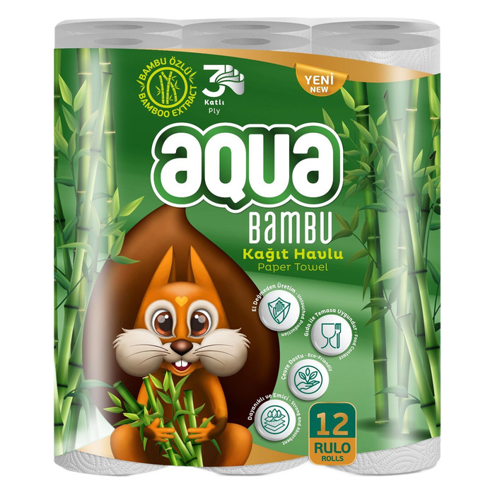 Bambu Kağıt Havlu 3 Katlı 12'li