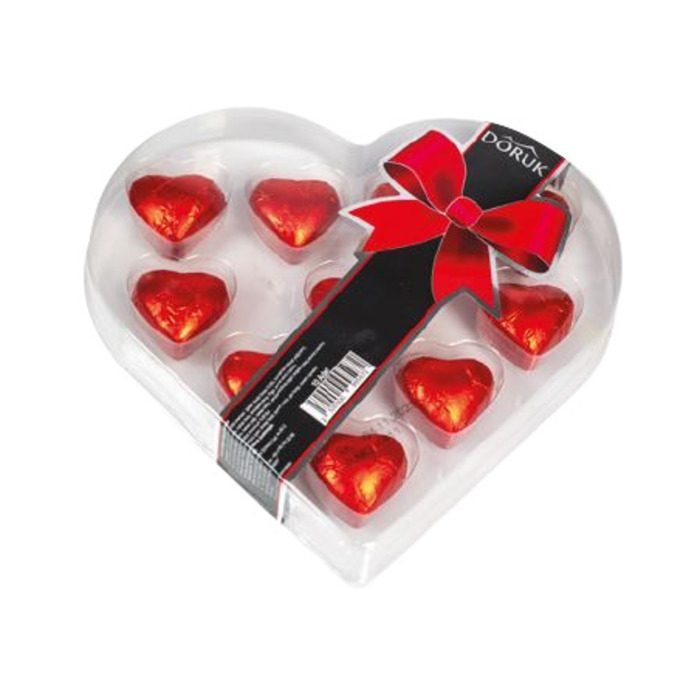 Doruk Fındık Dolgulu Kalpli Çikolata 10’lu 100 gr