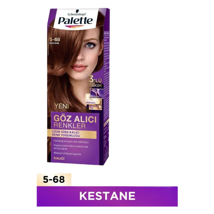 Saç Boyası Yoğun Göz Alıcı Renkler Kestane No: 5-68 50 Ml