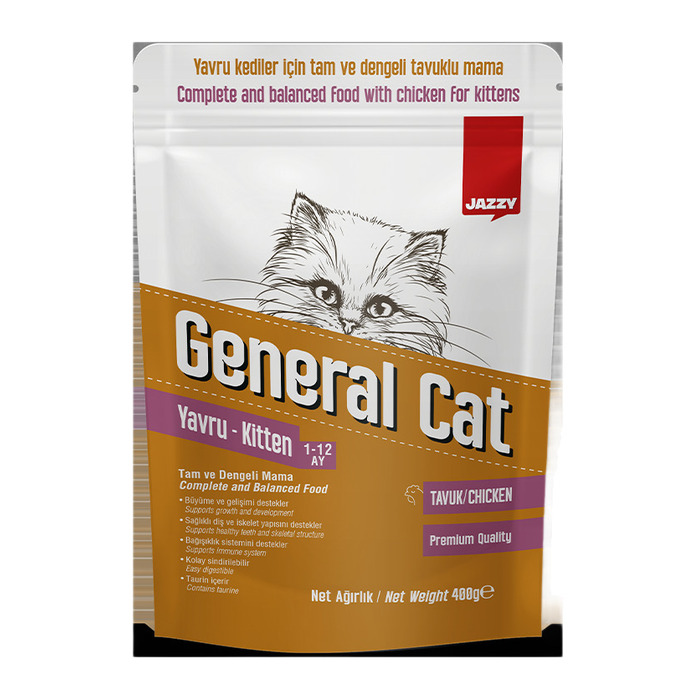 Jazzy General Cat Yavru Kedi Maması Tavuklu 400 Gr