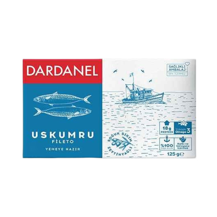 Dardanel Uskumru Fileto Zeytinyağlı 125 Gr