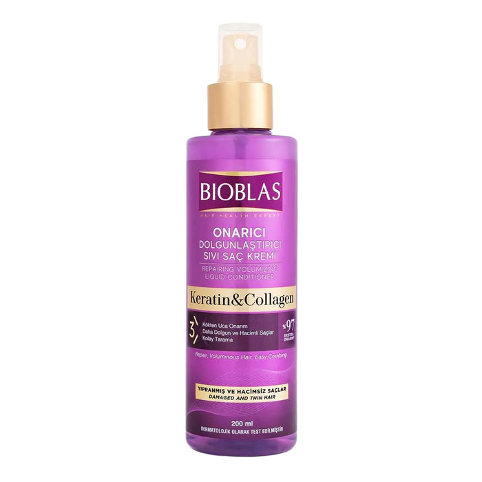 Bioblas Sıvı Saç Kremi Onarıcı Kolajen Keratin 200 Ml
