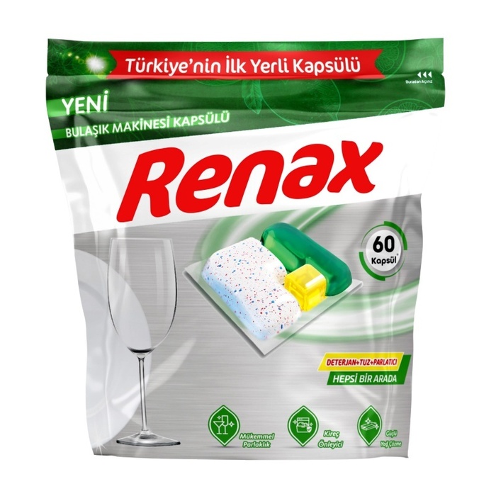 Renax Bulaşık Makine Kapsülü 60'lı