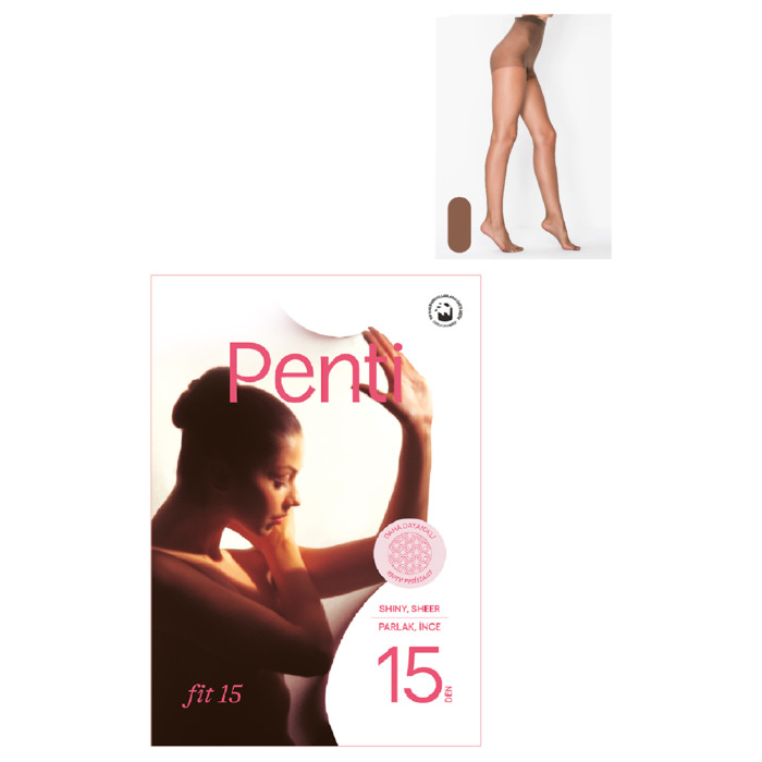 Fit 15 Kestane Külotlu Çorap 2 Beden