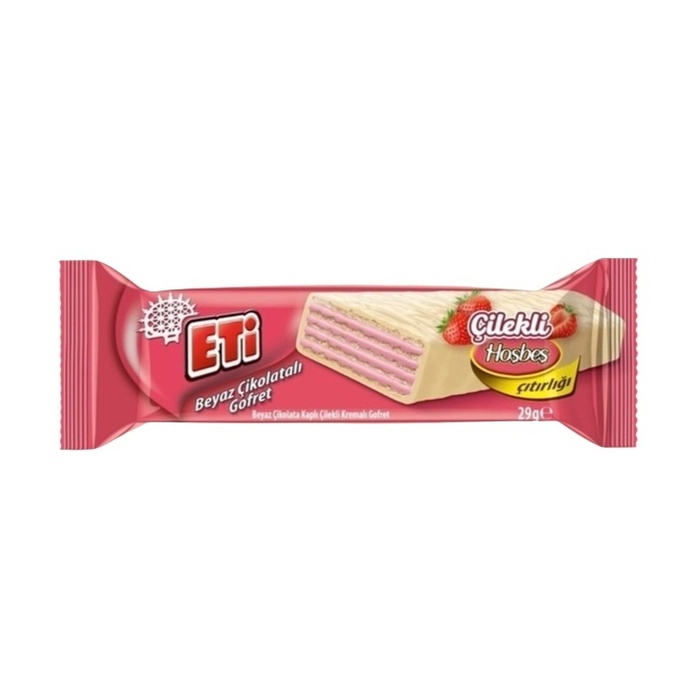 Eti Beyaz Çikolatalı Ve Çilekli Gofret 29 Gr
