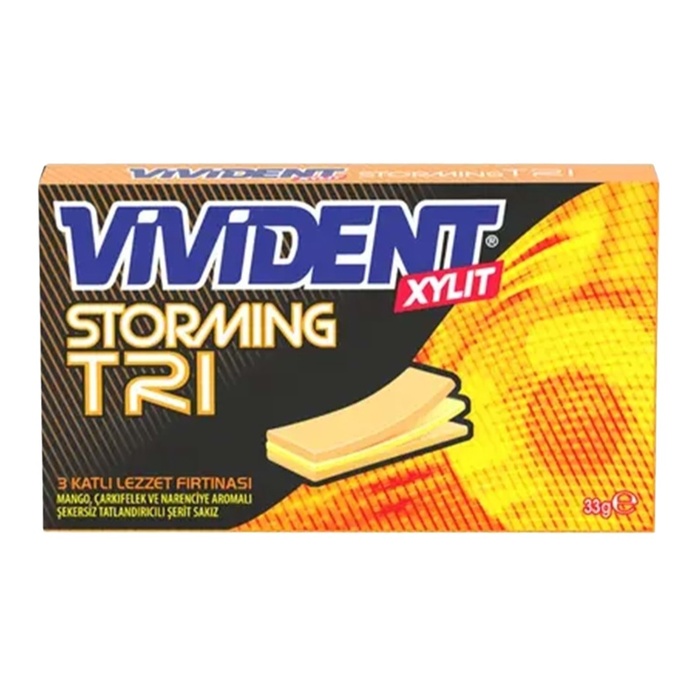 Vivident Storming Trı Mango Çarkıfelek Ve Narenciye Aromalı Sakız 33 Gr