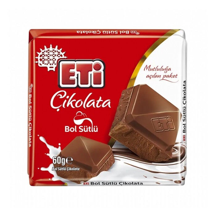 Sütlü Kare Çikolata 60 Gr