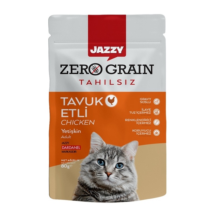 Jazzy Kedi Maması Tavuklu 80 Gr