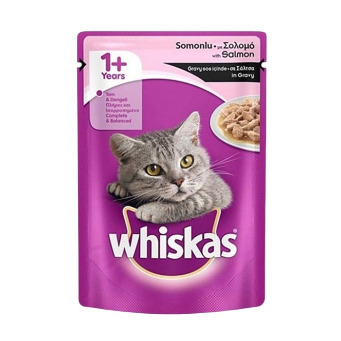 Whiskas Somon Balıklı Yetişkin Konserve Kedi Maması 85 Gr