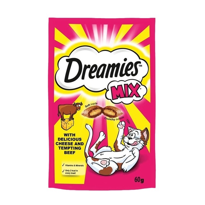 Dreamies Mix İç Dolgulu Sığır Etli Ve Peynirli Kedi Ödül Maması 60 Gr