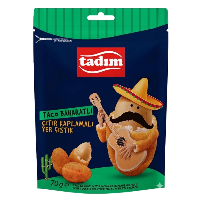 Tadım Taco Baharatlı Çıtır Fıstık 70 Gr