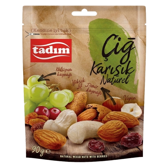 Çiğ Karışık Kuruyemiş Naturel Vegan 90 Gr